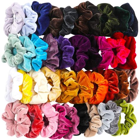 40 Pcs Hair Scrunchies Velvet Elastic Hair Bands