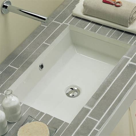 Free delivery and returns on ebay plus items for plus members. Scarabeo by Nameeks Tech Ceramic Rectangular Undermount Bathroom Sink with Overflow & Reviews ...