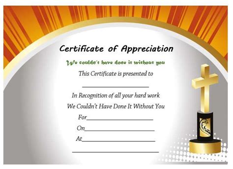 Pastor Appreciation Certificate Template Free Certificate Of