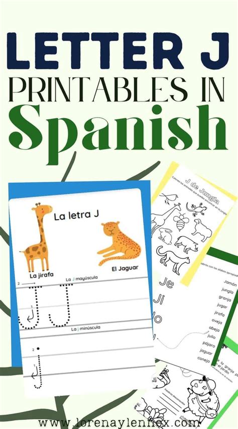 Letter J Alphabet Printables In Spanish Letter J Lettering Spanish
