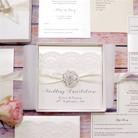 Opulence Crystal Bespoke Wedding Invitation By The Luxe Co