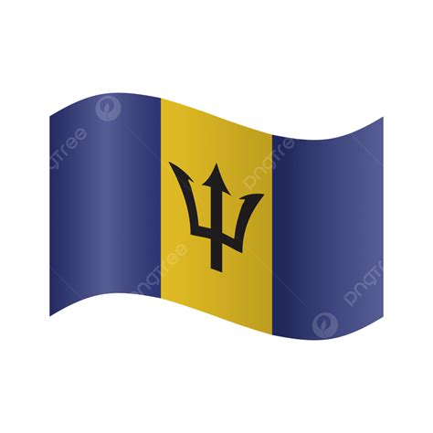 Vector Realistic Illustration Of Barbados Flags Barbados Flag