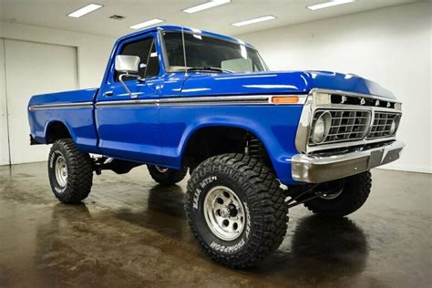 1975 Ford F100 276 Miles Blue Pickup Truck 390 Ford V8 4 Speed Manual