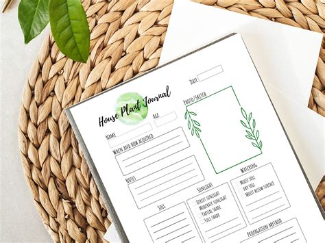 House Plant Journal Pages Two Designs Included Printable Etsy