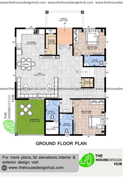 2 Bhk House Plan Design In 1500 Sq Ft 2bhk House Plan House Plans