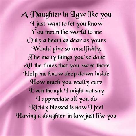 Personalised Coaster Daughter In Law Poem Pink Silk Free T Box