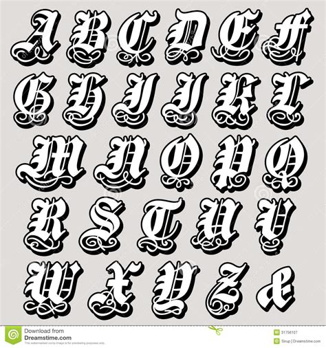 Zcomplete Gothic Alphabet Uppercase Bold