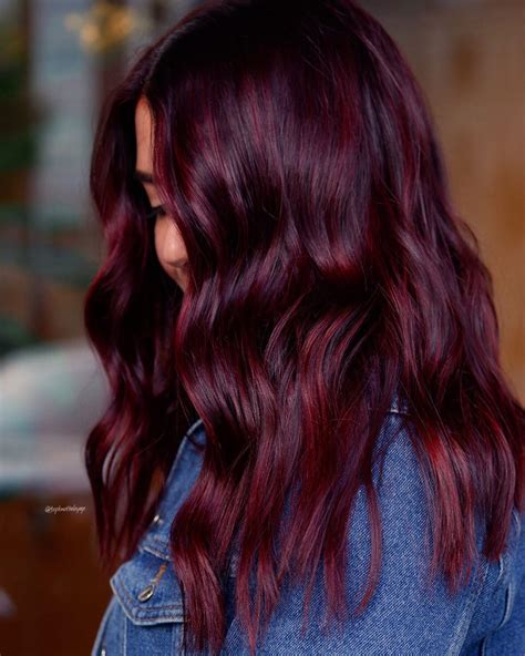 Burgundy Red Hair Dye Fashion Style
