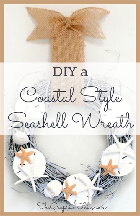 Diy A Coastal Style Seashell Wreath The Graphics Fairy
