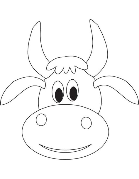 Cow Face Coloring Pages At Free Printable Colorings