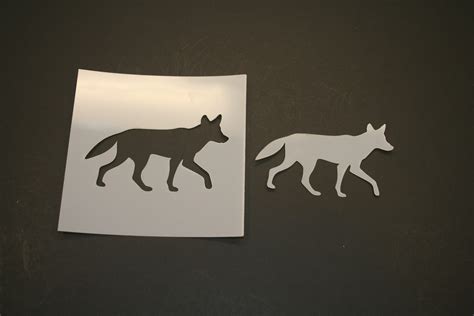 Coyote Reusable Mylar Stencil Art Supplies Etsy