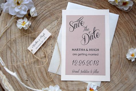 Elegant Wedding Save The Dates Simple Custom Save The Date Cards