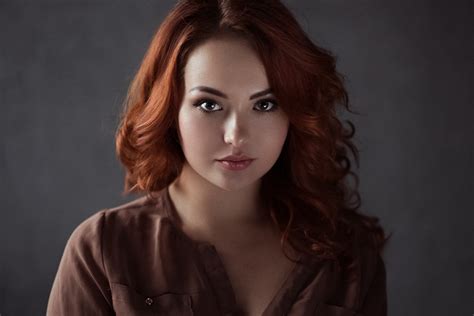 Wallpaper Women Redhead Face Portrait 2048x1368