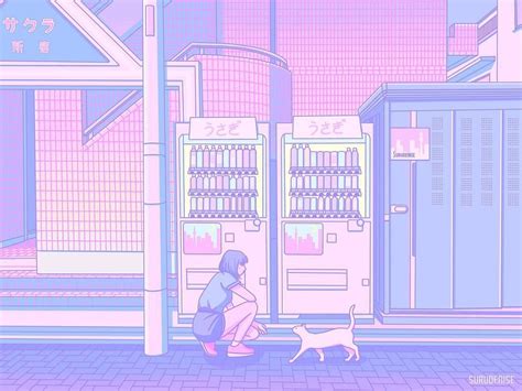 Pink Retro Anime Aesthetic Wallpaper
