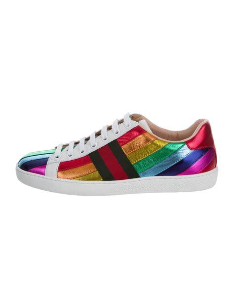 Gucci Ace Rainbow Sneakers W Tags Shoes Guc152647 The Realreal