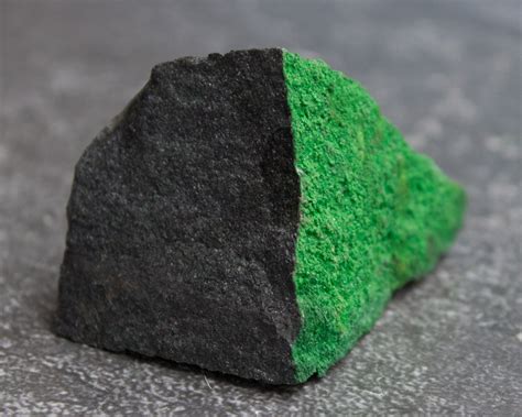 Uvarovite Stone Uvarovite Crystals In Chromite Specimen Etsy