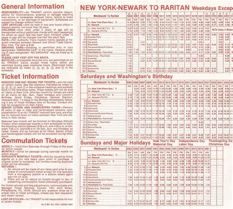 Nj Transit Raritan Valley Line Timetable April 25 1982 Flickr