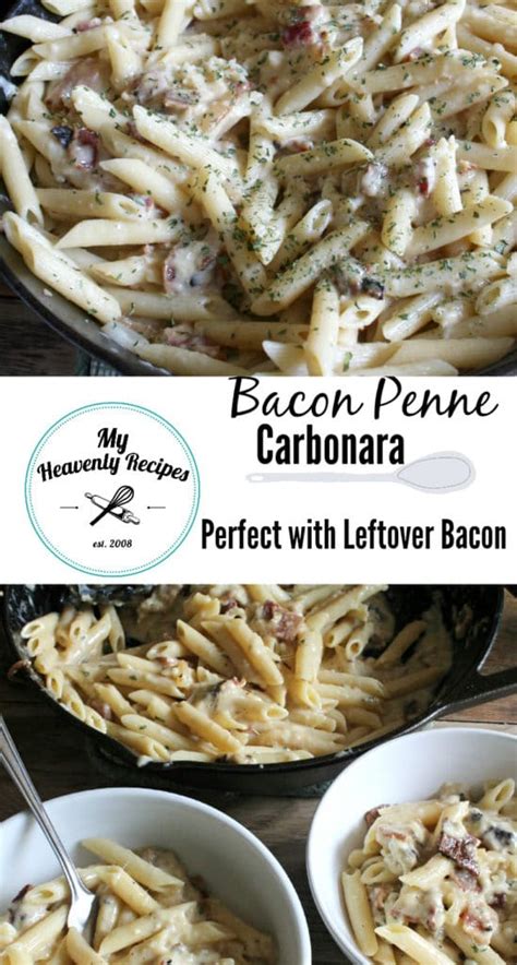 Bacon Penne Carbonara My Heavenly Recipes