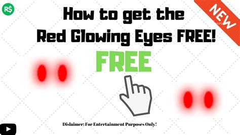 How To Get The Roblox Red Glowing Eyes For Free Cheatsonrbx Youtube