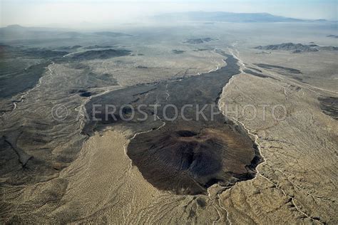 Aerial View Lava Beds At Cinder Cone National Natural Landmark Mojave