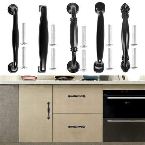 It comes in a bold matte black finish as well as heirloom silver and warm chestnut, which. Cabinet Pulls Matte Black Kitchen Drawer Door Pulls ...