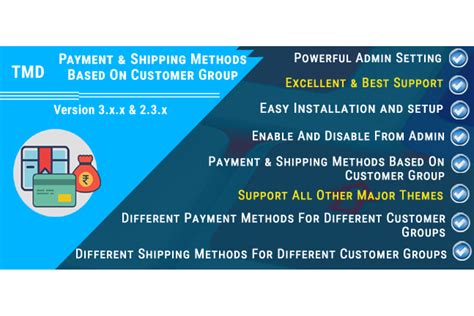Opencart Payment And Shipping Methods Based On Customer Group