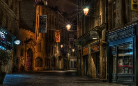 Urban Street at Night HD Wallpaper | Background Image | 1920x1200 | ID ...