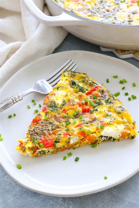 Baked Veggie Frittata With Kale And Sweet Potato Recipe Veggie