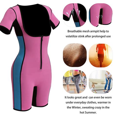 Womens Full Body Shaper Sport Sweat Neoprene Bodysuit
