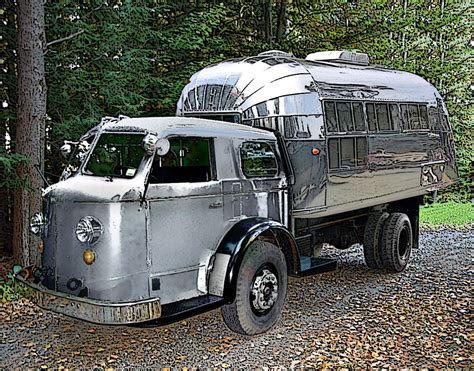 American Lafranceairstream Render Vintage Travel Trailers Truck