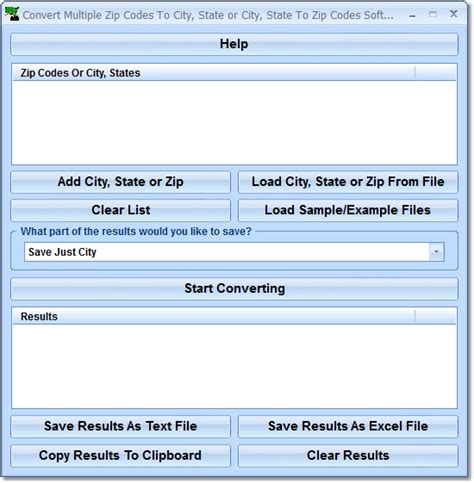 Convert Multiple Zip Codes To City State Or City State To Zip Codes