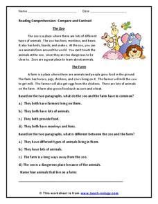 In this worksheet, students use structured language frames to compare and contrast two nouns of their choice. Image result for compare and contrast worksheets | Reading ...