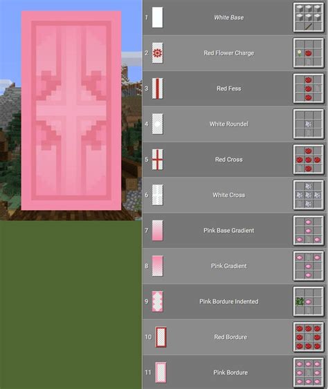 An Image Of A Pink Cross In Minecraft