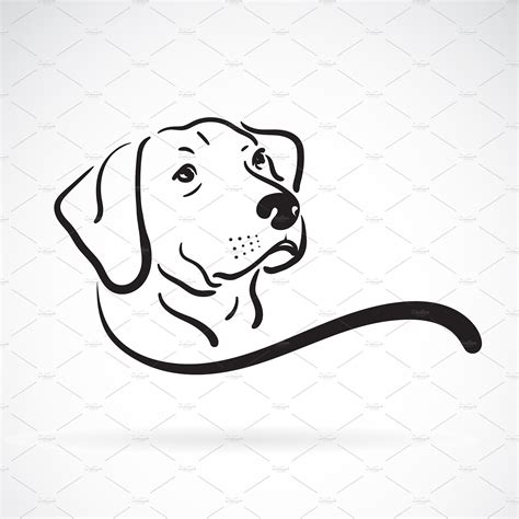 Vector Of Labrador Dog Head Design ~ Icons ~ Creative Market