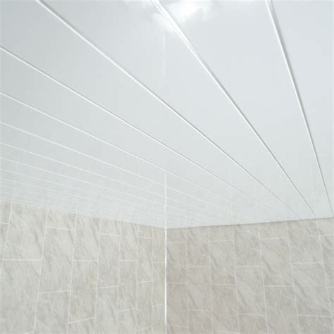 Gloss White And White With Chrome Bathroom Cladding Panels Pvc Wet Wall