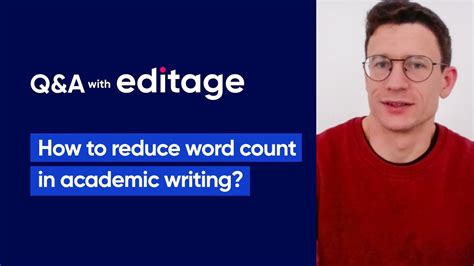 Editage How To Reduce The Word Count In Your Research Paper YouTube
