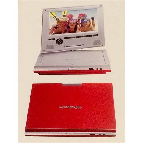 Polaroid 7 Portable Dvd Player With Swivel Screen Red
