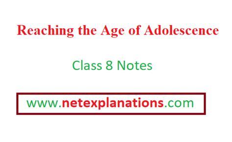 [pdf] Cbse Notes Reaching The Age Of Adolescence Class 8 Science Chapter 10