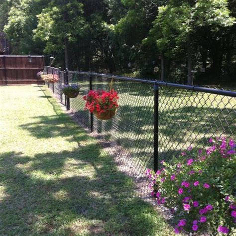 Flowers Hung On Chain Link Fence Modern Design Chain Link Fence