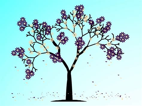 Blooming Spring Tree Vector Art And Graphics