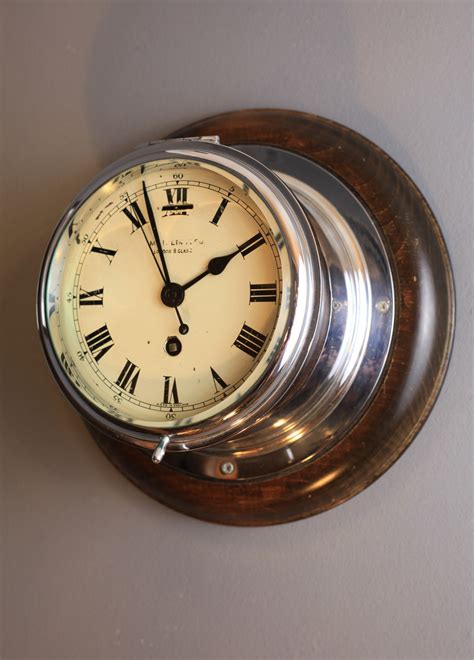Chrome Ships Clock With Sweep Second 677507 Uk