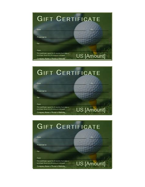 Below are some key resource printables for teachers. Golf Gift Certificate | Templates at allbusinesstemplates.com