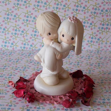 Precious Moments Wedding Cake Topper Figurine Bride And Groom Etsy