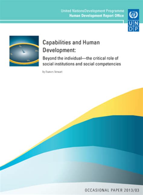 Capabilities And Human Development Human Development Reports