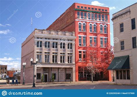 Shreveport La Historic Downtown Buildings In Louisiana Stock Photo