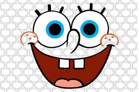 Spongebob Squarepants Large Smiling Face Svg Files For Silhouette Files