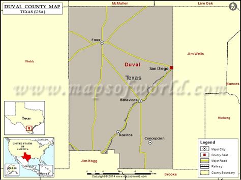 Duval County Map Map Of Duval County Texas