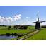 Scenic Spring Countryside Landscape With Windmill Netherlands Free Image