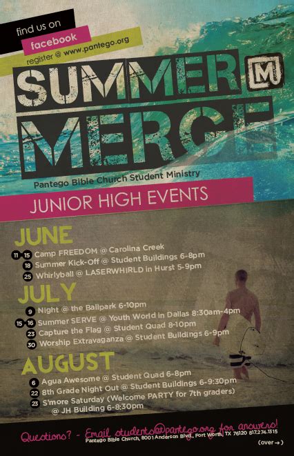 Merge Jh Summer Calendar By Lauren Hill Via Behance Student Ministry