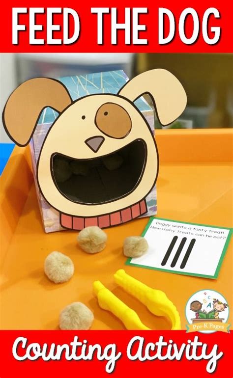 Feed The Dog Counting Activity Pre K Pages Counting Activities